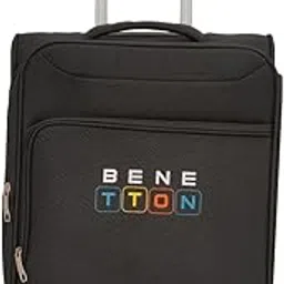 Polyester Macau Unisex Soft 4 Wheels Spinner Luggage - Black, TSA Lock 58 CM Cabin Trolley Bag,Small-image-60