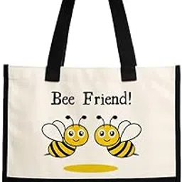 Eco-Friendly Jute Tote Bag for Women | Reusable Shopping Bag with Sturdy Handles | Large Capacity Multipurpose Handbag for Grocery, Office, Travel & Daily Use (JB1)-image-14