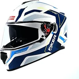 Studds Drifter D5 Fiker Isi and Dot Certified Full Face Motorcycling Helmet for Men and Women with Inner Sun Visor and Spoiler(White XL)-picture-18