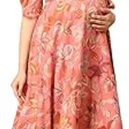The Mom Store Maternity Wrap Dress | Pre and Post Pregnancy Wear | Nursing Dress for Women | Trendy Stylish Pregnancy Friendly Dress-picture-10