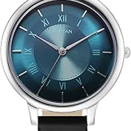 Titan Workwear Quartz Analog Blue Dial Black Leather Strap Watch for Women - 2732SL01-picture-12