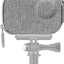 GEEKRIA Portable Carrying Case for GO Ultra, Travel Storage Case Compatible with Insta360 GO Ultra, Water-Resistance Mini Protective Hard, Action Camera Accessories (Light Grey)-image-0