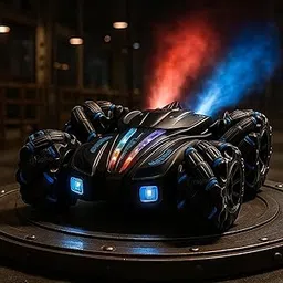 GRAPHENE RC 4X4 WD Double Smoke Stunt Drift Toy Car for Kids Adult Boy Girl Remote Control Sports Racing Car 360° RGB Lights Off Road Rechargeable Battery High Speed Spray Vehicle-picture-33