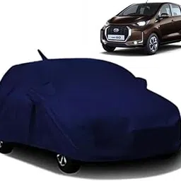 PROZAS® Waterproof Car Body Cover All Accessories Compatible for Datsun redi-GO with Mirror Pocket Uv Dust Proof Protects from Rain and Sunlight | Navy-picture-26
