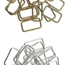 40Pieces Metal Square Buckle Bag Strap Connector Webbing Rings DIY Bag Craft-picture-13
