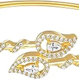 giva 925 Silver Golden Zircon Sparkly Leaf Bracelet, Adjustable | Gifts for Women and Girls | With Certificate of Authenticity and 925 Stamp | 6 Months Warranty*-picture-20
