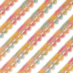 EmbroideryMaterial Multicolor Edging Trim Laces and Borders for Saree, Sewing, Embroidery, Edging, Border, Blouse, Dupatta Border, Lehenga, Kurti etc (17 Meters, 1.5cm Wide)-picture-18