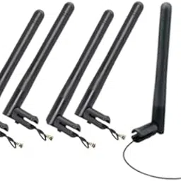 NISTECH 3dbi Rubber Duck Whip Omni WiFi Antenna (Pack of 5) WiFi 2.4GHz 5GHz 5.8GHz UFL Connector/IPEX 1.13 Cable-picture-26