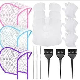 Highlight Cap, 15 Pcs Hair Highlighting Kit with Dye Brushes, Salon & Home Hair Coloring Tools, Highlight Caps for Hair Dyeing Practice, Gift for Beauty Enthusiasts-picture-27