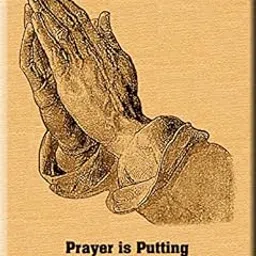 Incredible Gifts India Praying Hands Engraved Photo on Wood - Christmas Plaque (7x5 inches)-picture-55