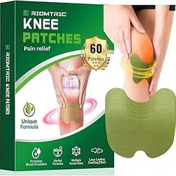 Herbal Pain Relief Knee 60 Patches | Adhesive Heat Patches Made with Natural Wormwood | Instant Extract Patch Relief of Joint Pains for Knee, Pain (60 Patch)-image-29