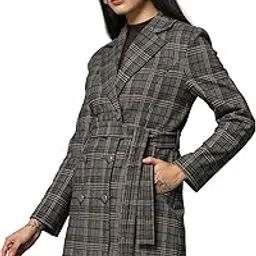pro-tex Women Winter Wear Double Breasted Woolen Overcoat Greyy Size XL-picture-19