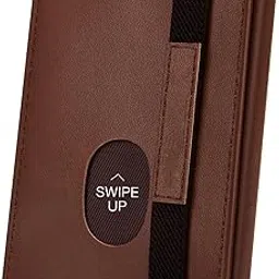 RFID Blocking Minimalist Tri-Fold Slim Credit Card Genuine Leather Wallet with Upto 6 Card Slots Including 1 ID Window, 1 Banknote Compartments and Coin Pocket (Brown-New)-image-30