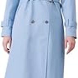fablestreet Women Double Breasted Trench Coat - Sky Blue|Perfect for Casual, Office, and Everyday Outfits-picture-9