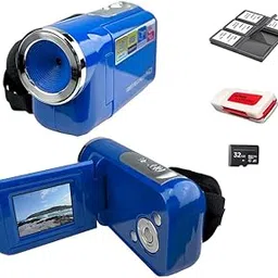 Acuvar 16MP Megapixel Compact Digital Camcorder with HD Video and Photos 16x Zoom with 2.4" Screen, 32GB Card, Memory Card Case, Card Reader and USB Cable (Blue, Kit)-image-59