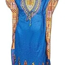 ukal Women's Polyester Long Maxi Kaftan for Sleepwear/Nightwear/Beach Wear (Free Size)-picture-43