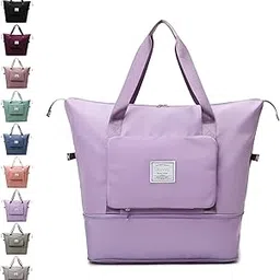 flywind 41 Liter Expandable Travel Bags for Women, Duffle Bags for Women Luggage, Foldable Vanity Traveling Bag, Waterproof Hand Bag for Ladies Personal Items (Purple)-picture-24