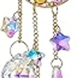 Handmade Crystal Moon&Star Prisms Suncatchers, Glass Window Hanging Ornament, Rainbow Rhinestones Decor for Home Garden-picture-15