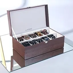 La Trove 12 Slot Belt Display Box Case Organiser Leatherette belt Box for Men Women Unisex Gift Boxes-picture-10
