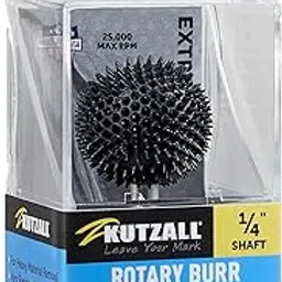 Kutzall Extreme Sphere Burr - Very Coarse, Tungsten Carbide Coating - 1/4" (6.3mm) Shaft - Head Diameter 1" (25.4mm) x Head Length 1" (25.4mm) - SX-1C-picture-13