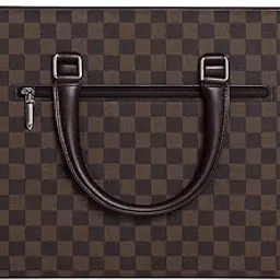 anchay Men's & Women's 9L Work Messenger Bag | Check Print Carryall with Detachable Shoulder Strap-picture-40