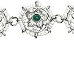 Silver Plated Traditional Floral Kundan & Pearl Sheeshphool Matha Patti Sheeshpatti For Women (T2195ZQG)-image-56