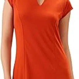 globus Women Keyhole Neck Short Sleeves Mini Sheath Workwear Dress-picture-32