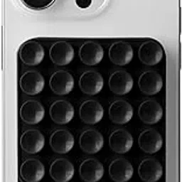 Casotec Sticky Phone Grip with Silicone Suction Cup & Kickstand | Universal Mobile Holder Compatible with iPhone, Samsung, OnePlus, Redmi, Realme, Poco, iQOO & More Smartphones - Black-picture-19