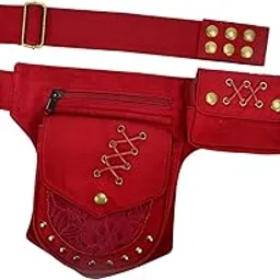 jazzy pearls JAZZY PEARLS® Waist Pack Adjustable Strap Stylish Fanny Pack for Street Hiking Backpacking Red-Sporting Goods-Outdoor Sports-Camping & Hiking-Hiking Backpacks-Waist Packs & Bags- 1 Shoulder Waist Bag-picture-39