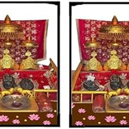 [Combo Offer] Vils Jammu Shaktipeeth Goddess Vaishno Devi MATA Rani Trikuta Ambe Divine Holy Blessing Wood & Plastic Religious Photo Frame Cutout with Backstand for Pooja/Gift (4 inch X 6 inch)-picture-10