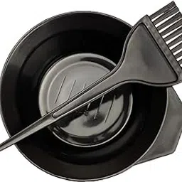 Bella Faccia Professional Hair Color Tools Hair Coloring Dye Brush with Hair Color Mixing Bowl Set for Both Men and Women (Black) - Set of 2 Pieces-image-70