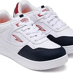 asian Casual Sneaker Shoes for Men | Soft Cushioned Insole || BOSTON-01-KIDS Sneakers for Men White Navy RED-picture-43