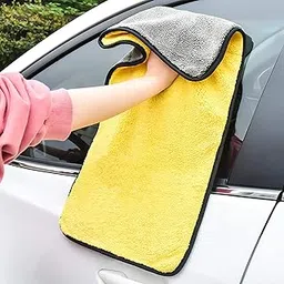 Microfiber Scratch Free & Lint Free Auto Wash Mitt & Drying Towel - Detailing Wax Cloth for Cars | SUVs | Trucks | RVs | Boats & Home Polishing | 4 Pcs (60 x 40 CM)-picture-15