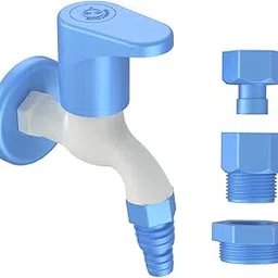 RN PTMT Plastic Washing Machine Faucet | Durable, Leak-Proof, Wall-Mounted Water Tap | Smooth Lever Handle and Multiple Connectors for Easy Installation and Secure Water Flow_RNLOF19A28-picture-18