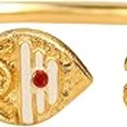 sannadhi Panchaloha (Impon/Five Metal) Lord Murugan Vel & Peacock Adjustable Kada Bracelet-picture-49