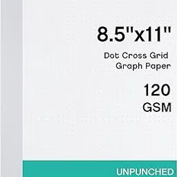 Sabary 400 Sheets Dot Cross Grid Paper 8.5 x 11 Inches Letter Size - Unpunched Refills for Planning, Bullet Journaling - Thick Smooth White Paper (Trendy Style)-picture-20