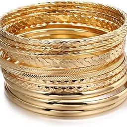 shining diva fashion Latest Stylish Set of 12 Gold Plated Bangles Bracelets for Women and Girls (rrsd15963b)-picture-22