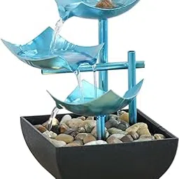 CALANDIS Indoor Desk Waterfall Indoor Living Room Tabletop Water Fountain with Lights | Indoor Fountains-picture-33