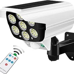 Solar Power Fake Home CCTV Dome Camera Security System Simulated Decoy Surveillance Waterproof Indoor Outdoor with LED Flashing Red Light for Home, Garage, Outdoor.-image-57