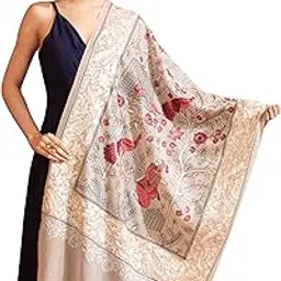 pashtush Womens Woollen Stole, Gardens Of Paradise, Embroidery Design-picture-32