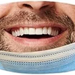 3xCreativity 3D Print Funny Bandit Prank Face Mask Masque Mouth Cover A|Clothing, Shoes & Accessories | Costumes, Reenactment, Theater | Accessories | Masks & Eye Masks-image-10