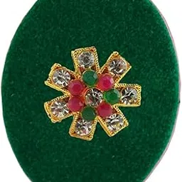 vidhya kangan Handmade Fancy Stone stud Work Saree pin Brooch for Women Jewellery Latest Stylish Crystal Unisex Floral Shape Brooch for Women/Girls (sku-bro2793)-picture-24