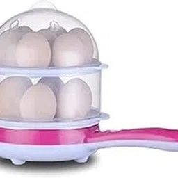 KANDPAND Double Layer Handle Egg Boiler Electric Automatic Off 14 Egg Poacher for Steaming, Cooking, Boiling and Frying, Multicolour-picture-37