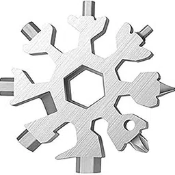 18-in-1 Snowflake Multi-Tool – Stainless Steel Pocket Keychain Tool | Portable Screwdriver, Bottle Opener, Wrench, Box Cutter & More | Compact Multi-Purpose Outdoor Gadget-image-13