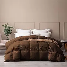 PURE ECO 300 GSM Comforter for Single Size - Luxury & Soft Microfiber 300 GSM Comforter for Winter - Duvet/Blanket Single Size (60"X90") - Chocolate Brown Color-picture-22