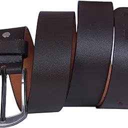 ZNB Classic Leather Belt for Men, Elegant Silver Buckle Adjustable Fit for Casual & Formal Occasions-image-87
