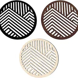 LICHTS®2xWood Wall Art Decor Cabinet Landscape Gallery Cabinet Hanging Wall Sculpture Beige|Home & Garden | Home Décor| Figurines-picture-29