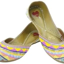 dome Tasco Global Cushioned Hand Made Designer Embroidered Women Mojari Jutti for Women & Girls-picture-10