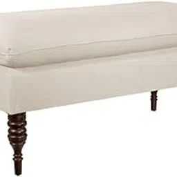 HOMECREST Dolce Upholstered Pillowtop Bench Ottoman Couch Puffy pouffe Settee Footstool bedend for livingroom Bedroom Office-picture-29