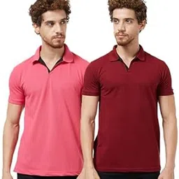 wear your opinion Men's Polo Collar Neck Half Sleeve Tshirt (Combo of 2 Tshirt)-picture-28